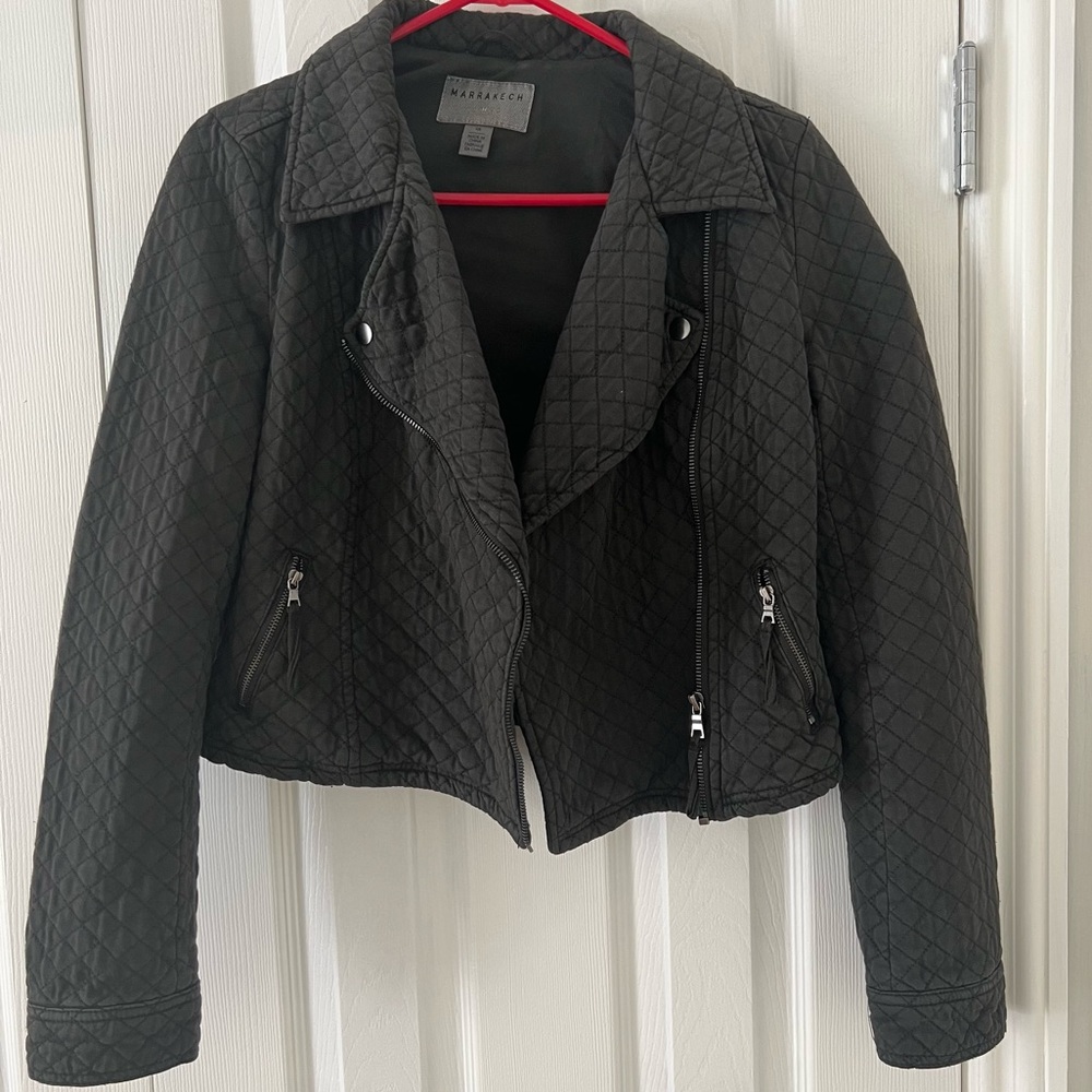 ANTHROPOLOGIE MARRAKECH QUILTED MOTO JACKET